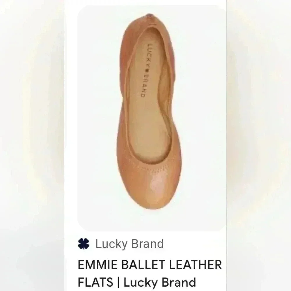 Lucky Brand Emmie Ballet  Stitched Back Flat Size 3.5